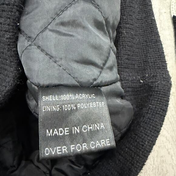 American Stitch Cardigan Sweater Medium Flag Shawl Collar Knit Stars Stripes - Picture 6 of 9